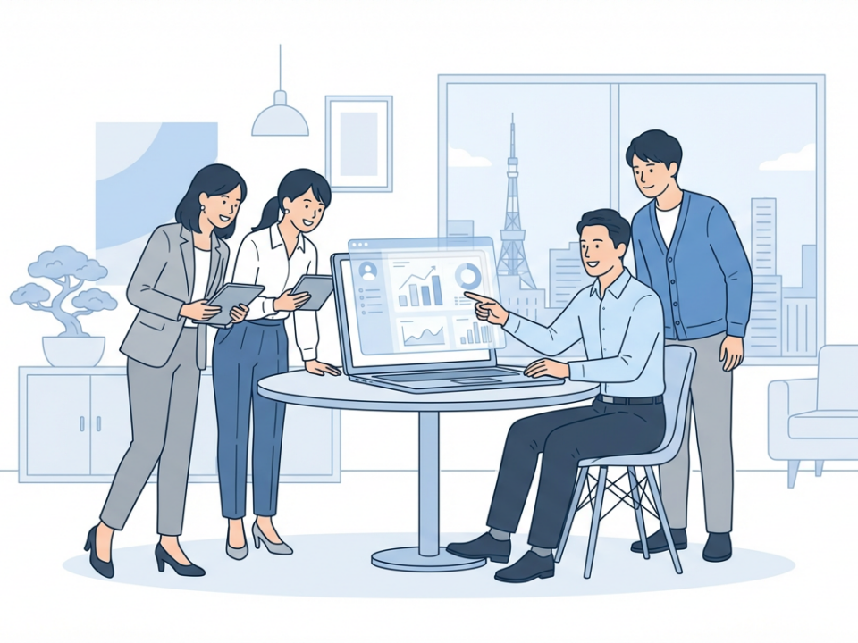 情報共有（透明性）イラスト